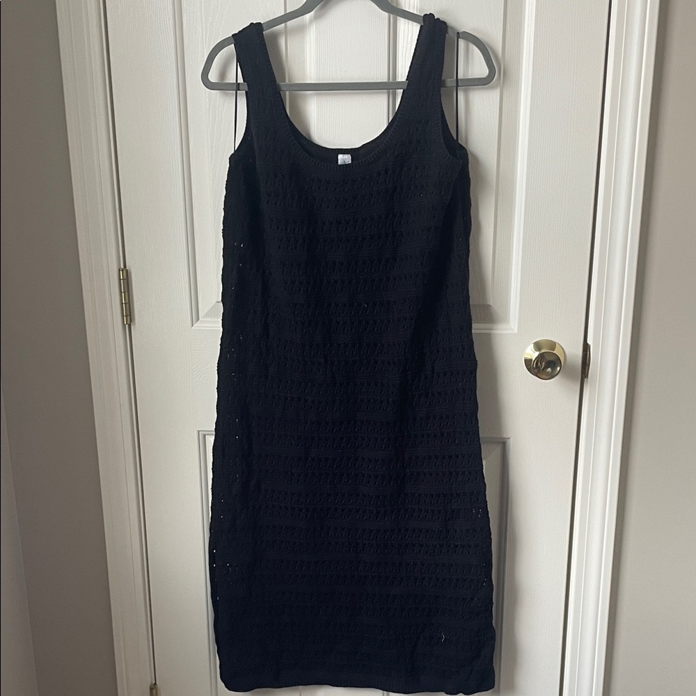 Old Navy Black Crochet Coverup Midi Dress